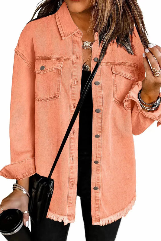 Orange – Klassische Alltags-Denimjacke