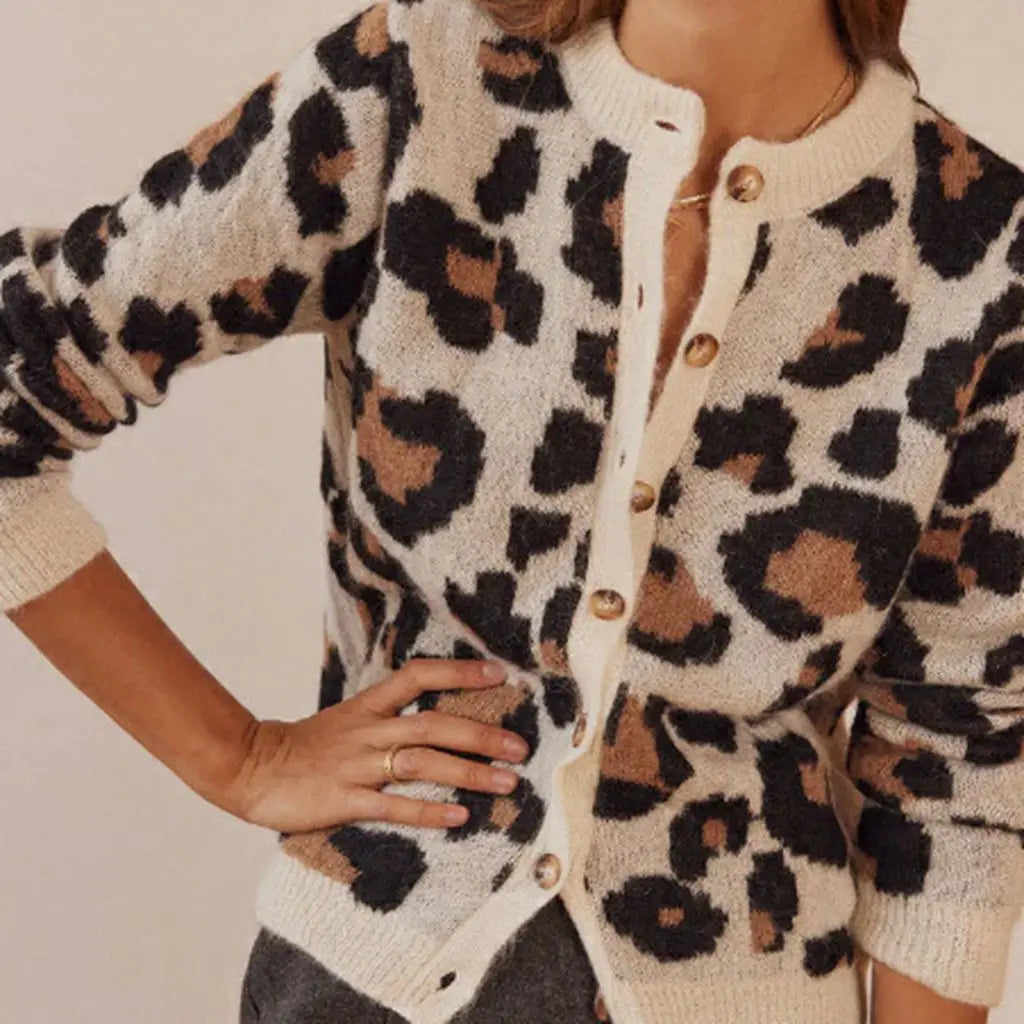Ferocia Leopardenpullover