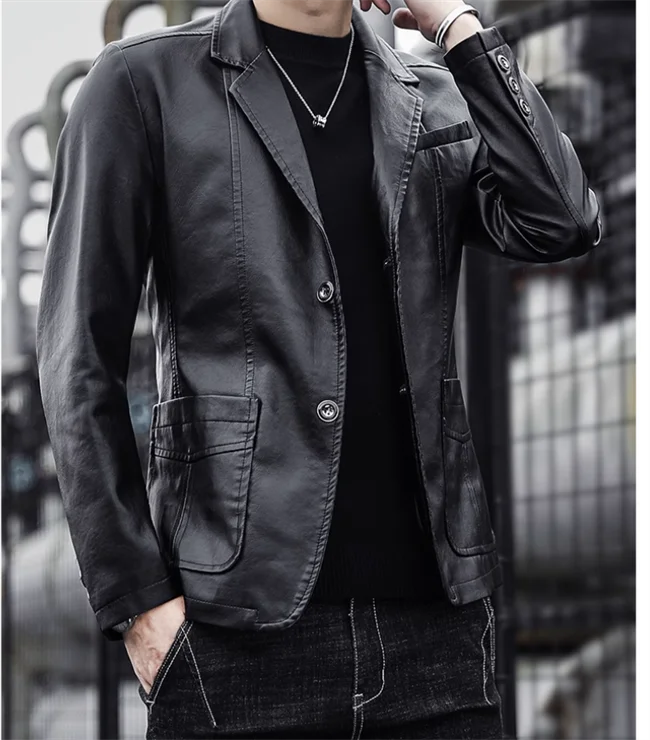 Rasmus™ Urban – Slim-Fit Blazer aus Kunstleder (mehrere Farben)