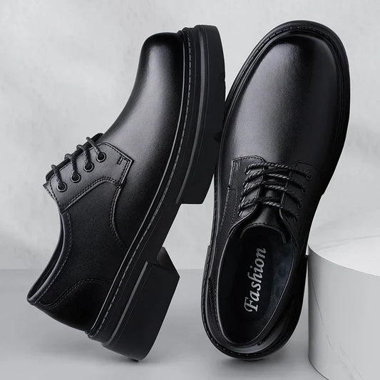 MASON™ | LUXE LEREN SCHOENEN MET PLATEAUZOOL