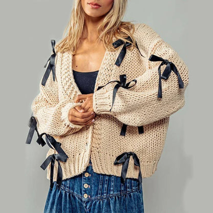 Belle Bow Strickjacke
