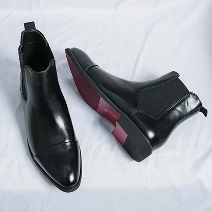 Damien | Leder Chelsea-Stiefel