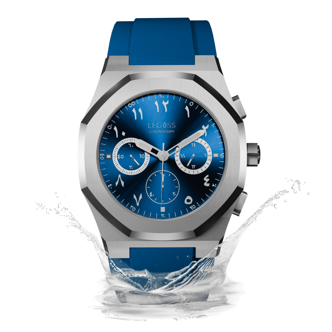 LEGOSS Horloge Blauw Editie Arabische Cijfers