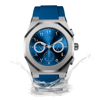 LEGOSS Horloge Blauw Editie Arabische Cijfers