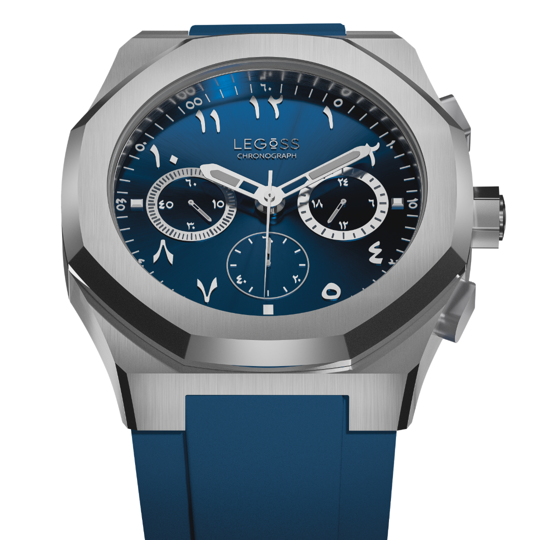 LEGOSS Horloge Blauw Editie Arabische Cijfers