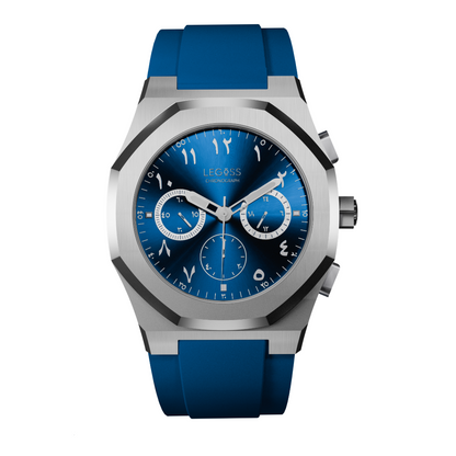 LEGOSS Horloge Blauw Editie Arabische Cijfers