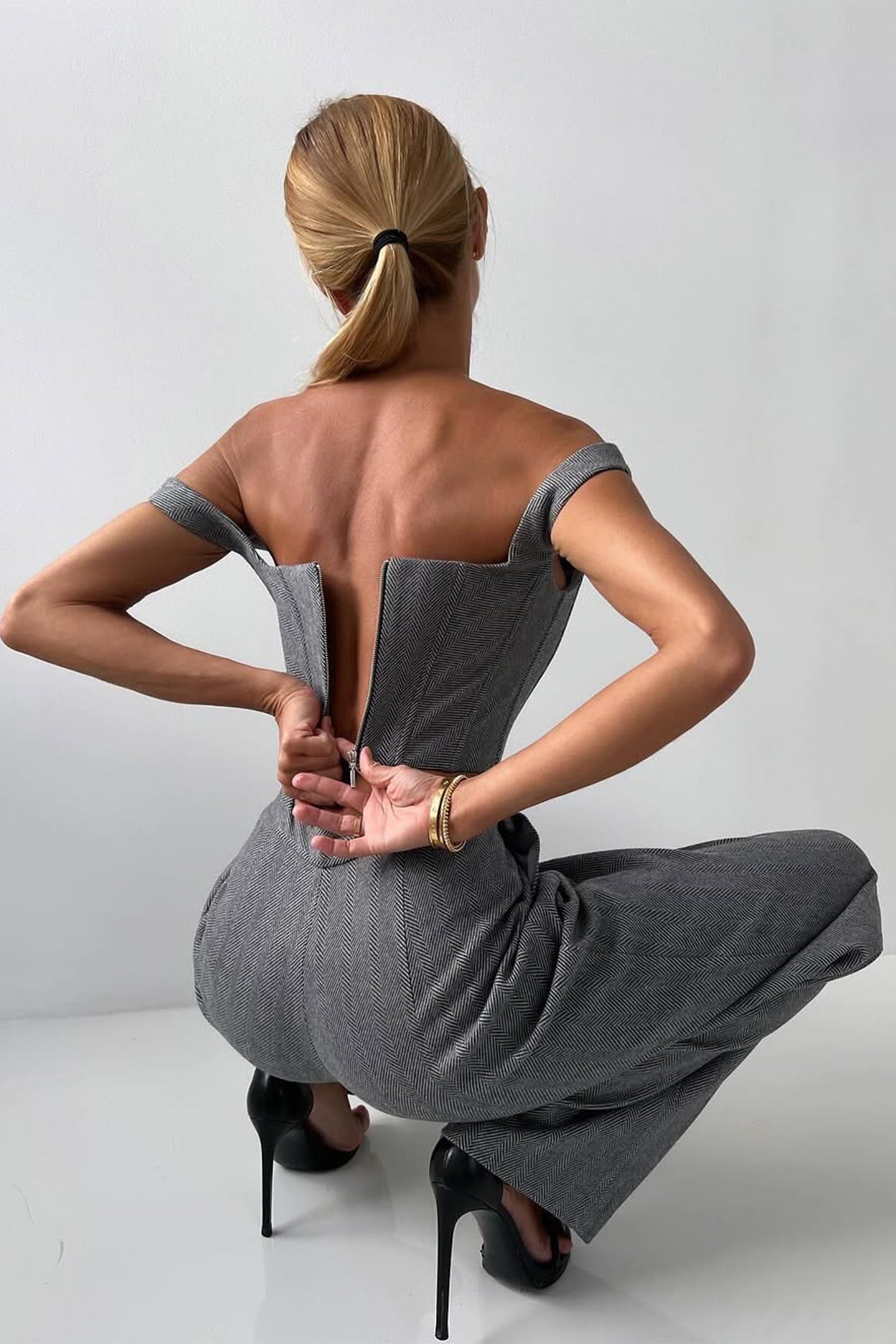 THARAH - Driedelig pak met double-breasted blazer