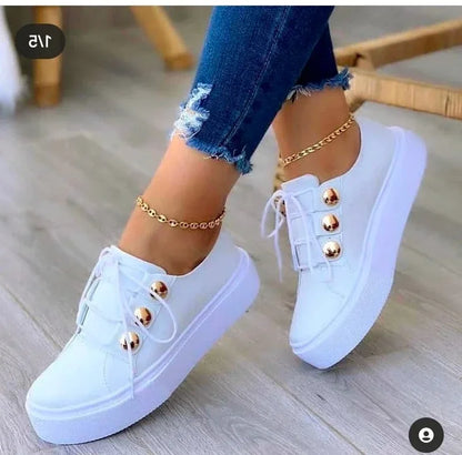 Serena – Orthopedische Plateausneakers met Ronde Neus