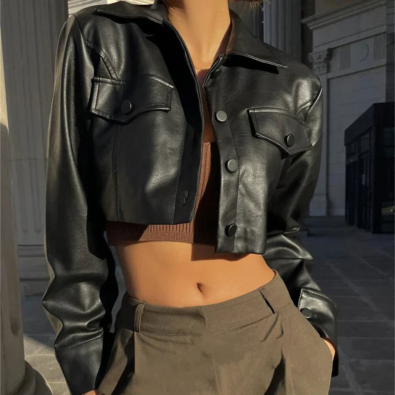 Élise™ | Elegante Kunstlederjacke