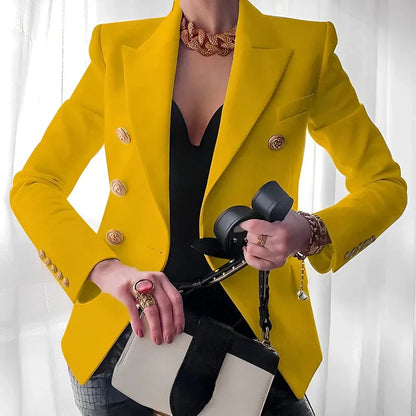 FLORA | Getailleerde blazer met gouden knopen