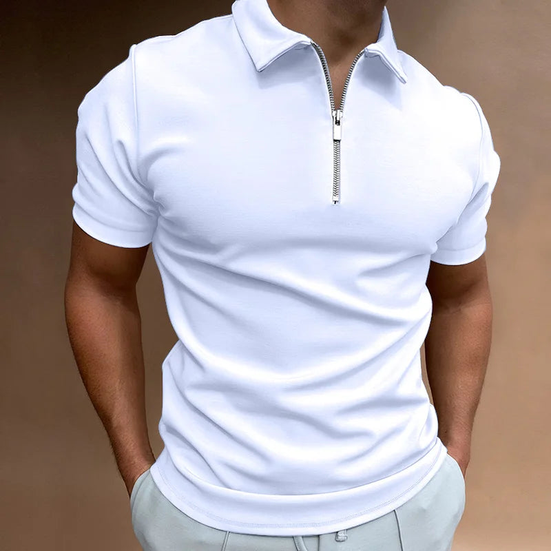 THARAH | Poloshirt met halve rits