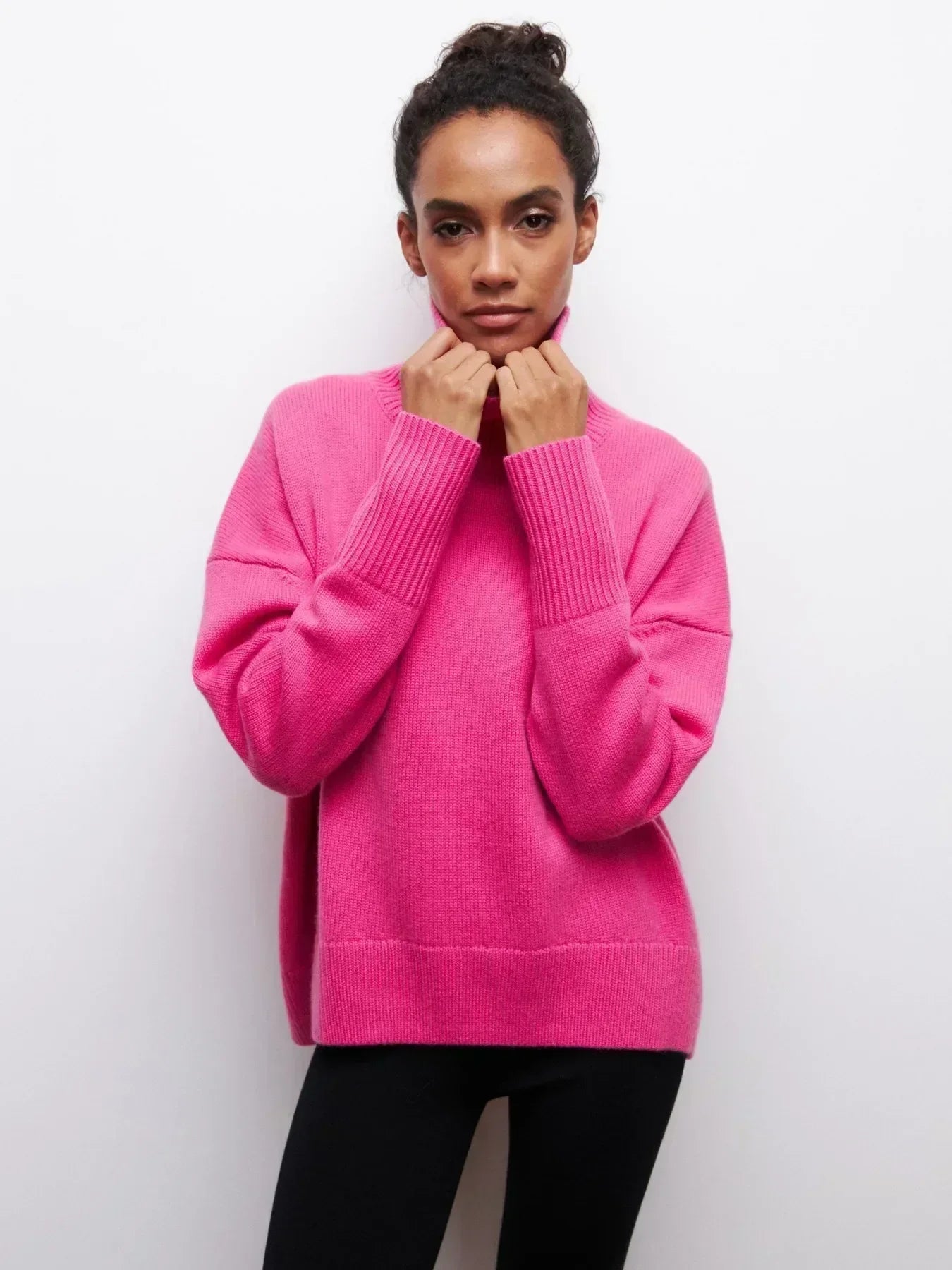 Eden - Oversized coltrui met rolkraag