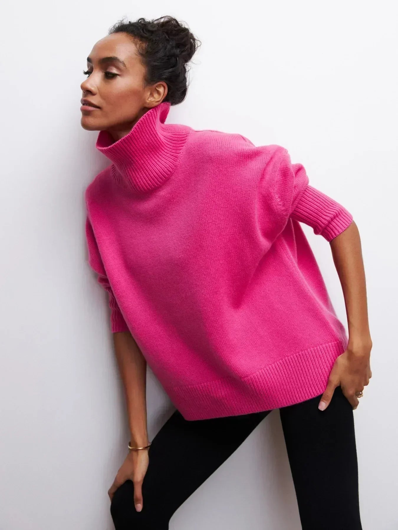 Eden - Oversized coltrui met rolkraag