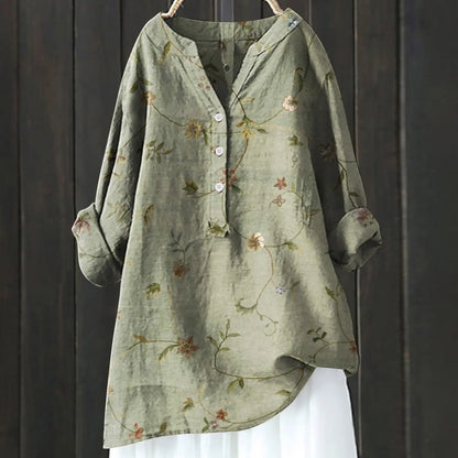 ISALINE IN LANGE BLOEMENBLOUSE