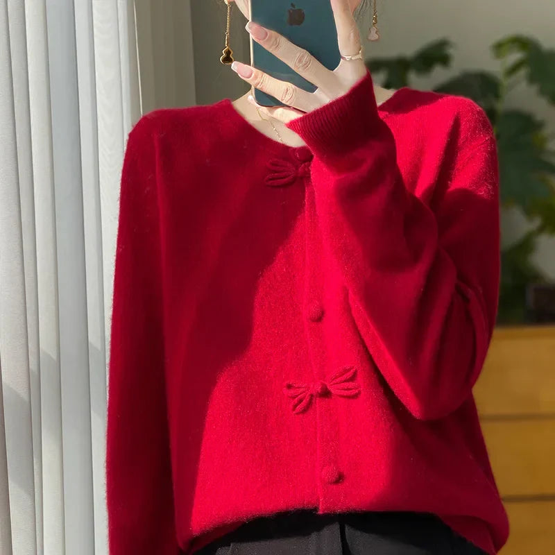 Heather – Cardigan mit Schleifendetail