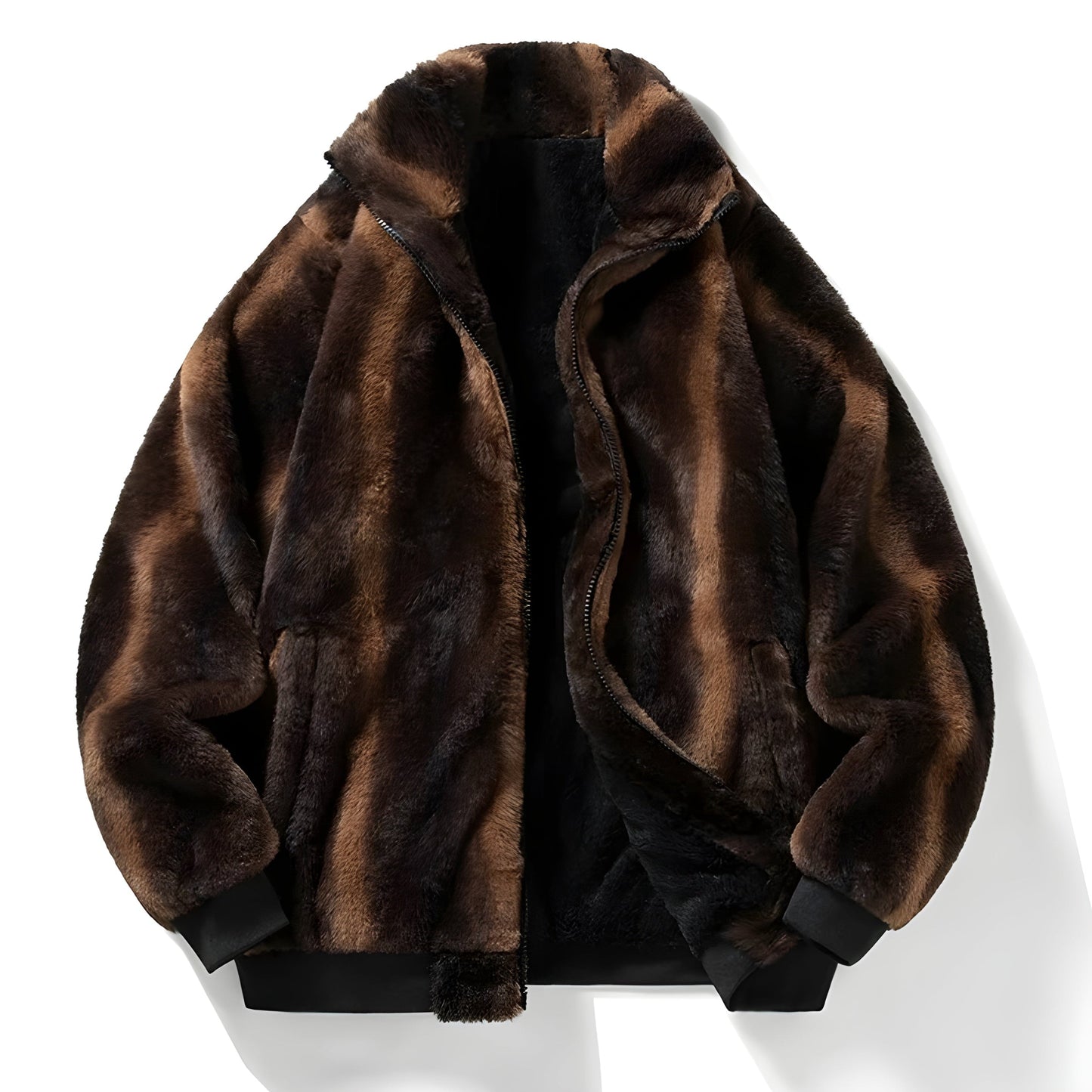 Retro Kunstpelz-Bomber