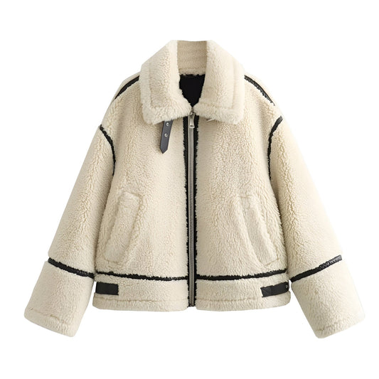 Fleece bikerjack