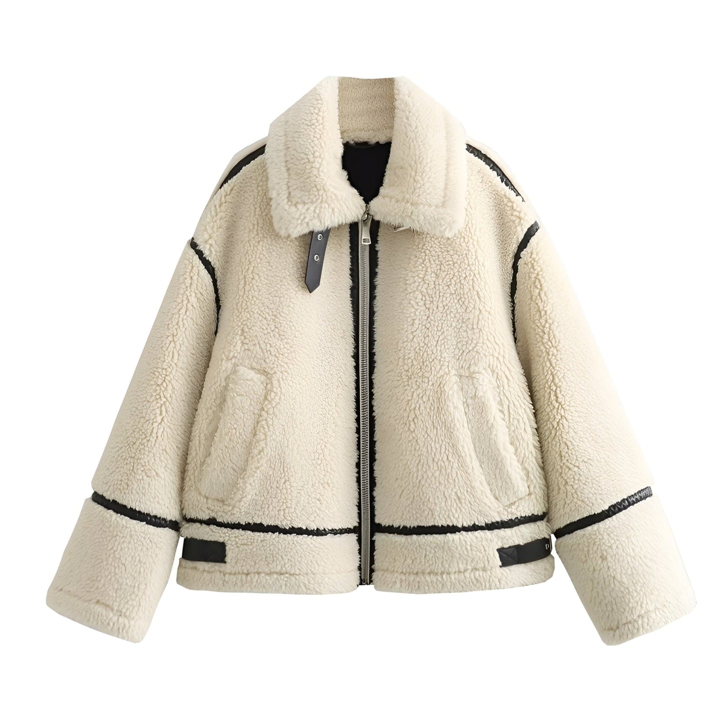 Fleece-Bikerjacke