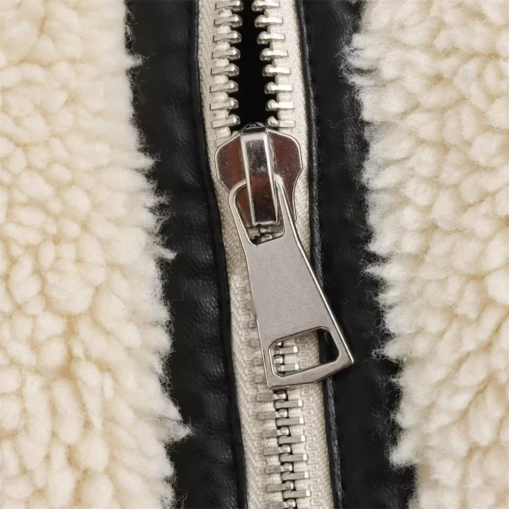 Fleece-Bikerjacke