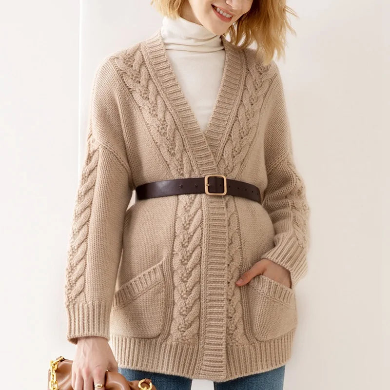 Sandra Eve Kabelgebreid vest