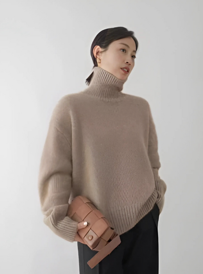 Kayla - Loden pullover, casually knitted
