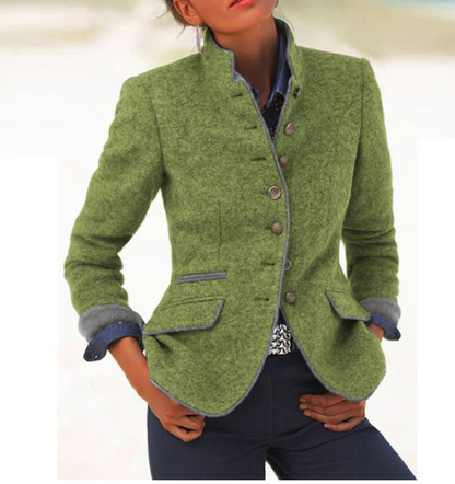 MADISON | Elegante Strickjacke mit hohem Kragen