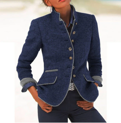MADISON | Elegante Strickjacke mit hohem Kragen