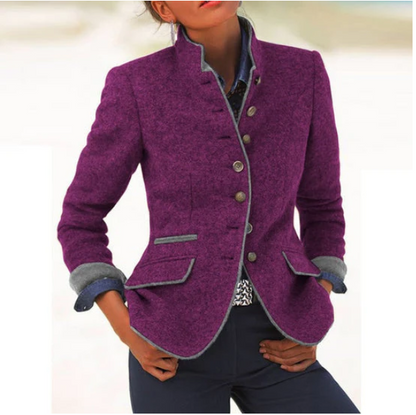 MADISON | Elegante Strickjacke mit hohem Kragen