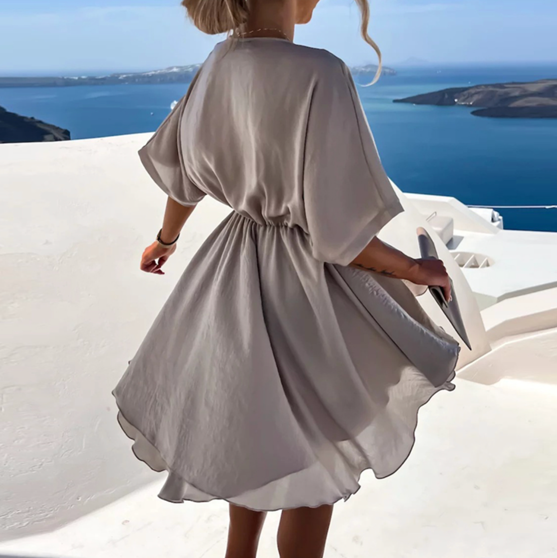 Lennon - Chique Zomerse Mini-jurk met Hoge Taille