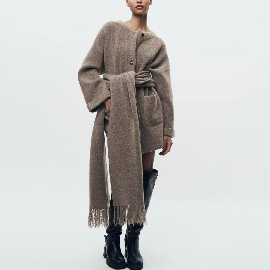 Jodie | Vest met sjaal