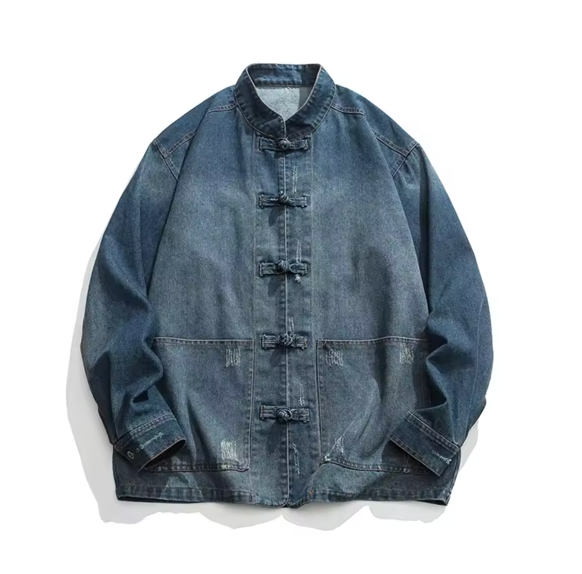OVERSIZED DENIM JAS MET HOGE KRAAG