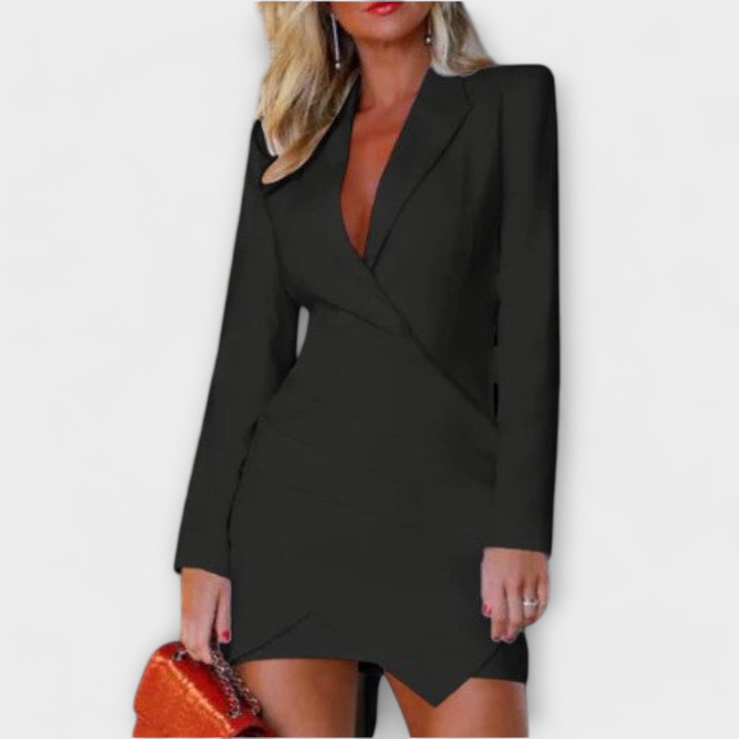 Blazer Kleid mit langen Ärmeln für Frauen
