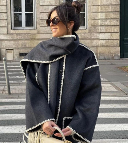Eugénie - Chique en elegante omslagdoek met franjes