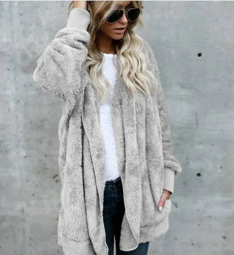 Cathy | Cardigan van dubbellaags fleece voor herfst en winter
