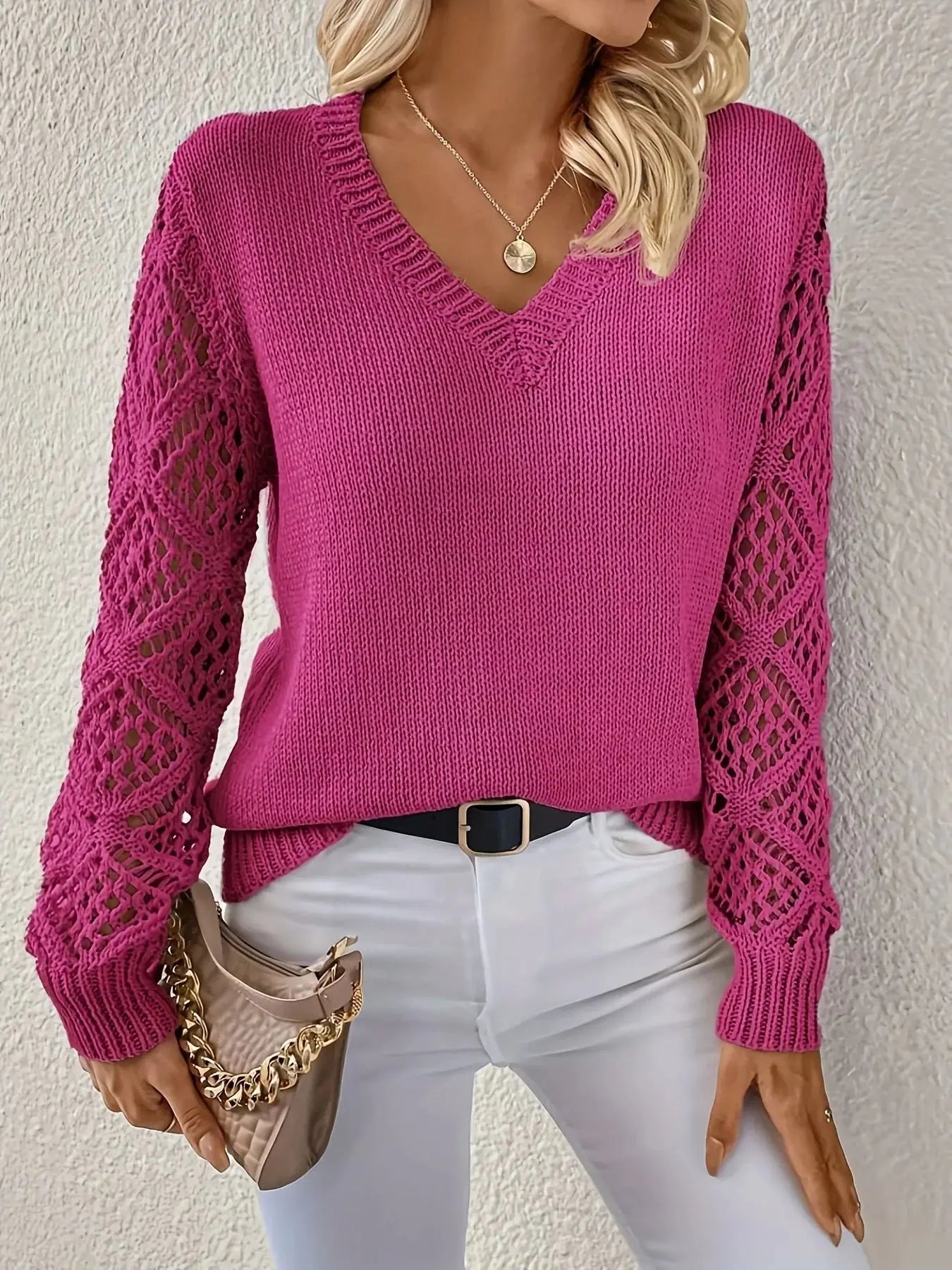 Opale™ | Lässiger Strickpullover mit V-Ausschnitt