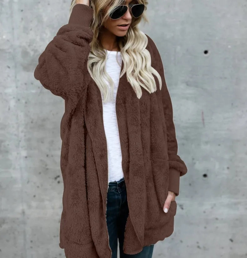 Cathy | Cardigan van dubbellaags fleece voor herfst en winter