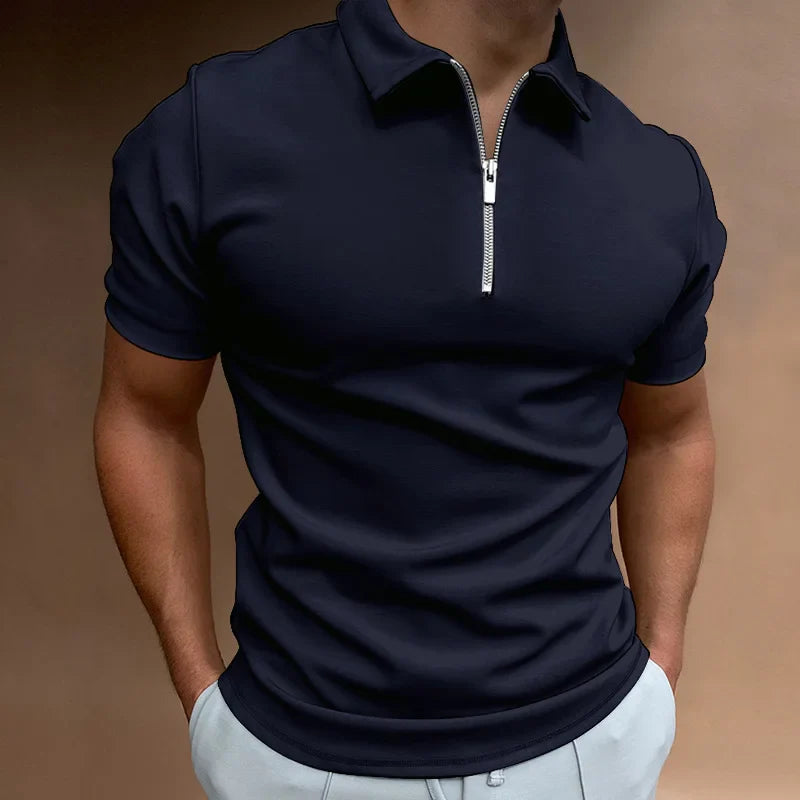 THARAH | Poloshirt met halve rits