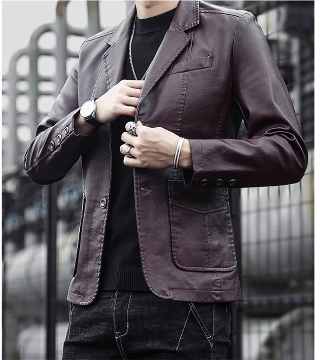 Rasmus™ Urban – Slim-Fit Blazer aus Kunstleder (mehrere Farben)