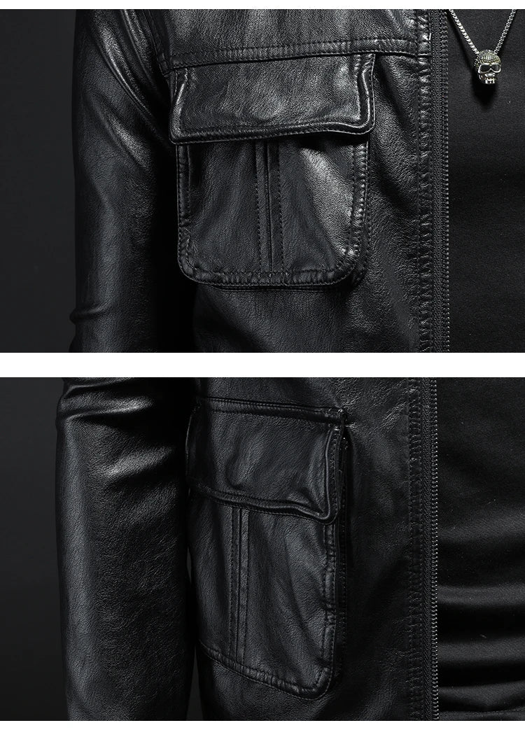 Kasper™ Tactic – Graue Utility-Jacke mit mehreren Taschen