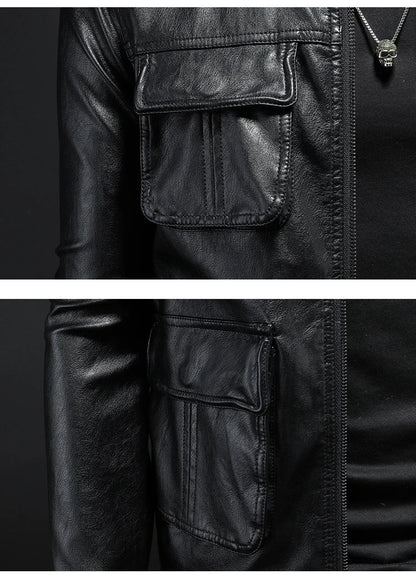 Kasper™ Tactic – Graue Utility-Jacke mit mehreren Taschen