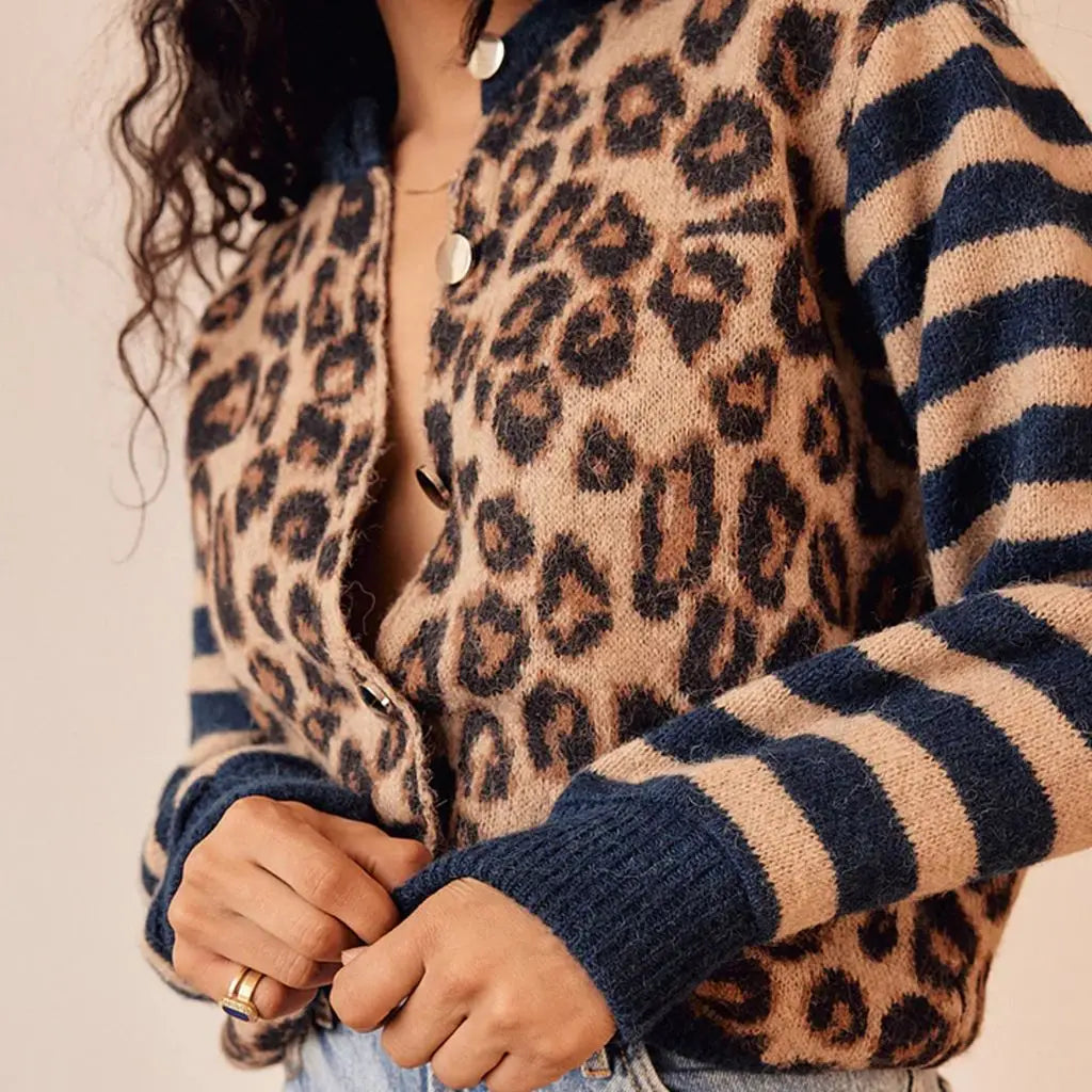 Ferocia Leopardenpullover