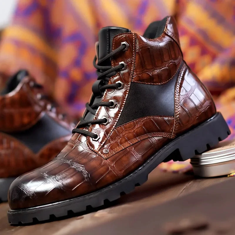 Olsen & Olsen™ Rendell | Leren Croco Laarzen