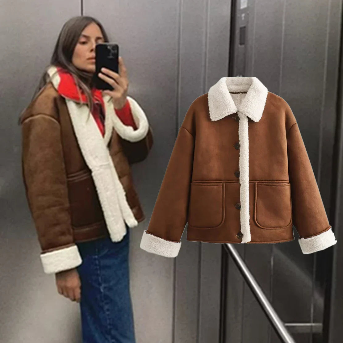 Edith - Shearling fleecejack