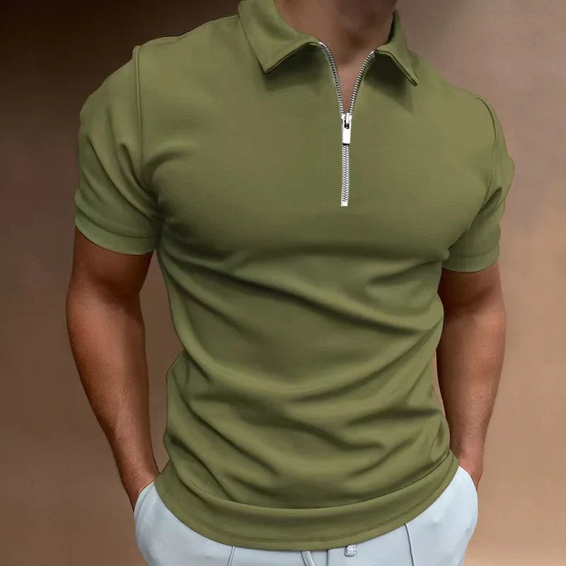 THARAH | Poloshirt met halve rits