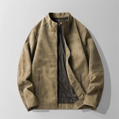 Suede-Lederjacke für Herren: Elegant und vielseitig