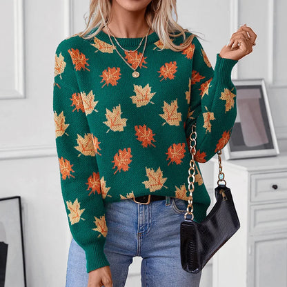 Autumna Maple Gebreide Pullover