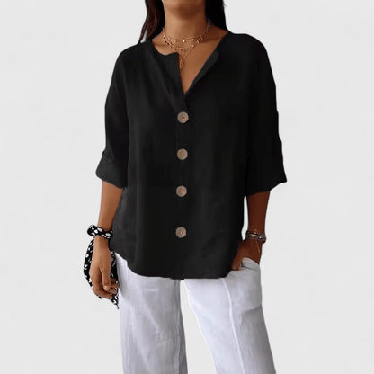 Katherine™ Elegante alledaagse blouse – Ademend comfort voor Canadese zomers