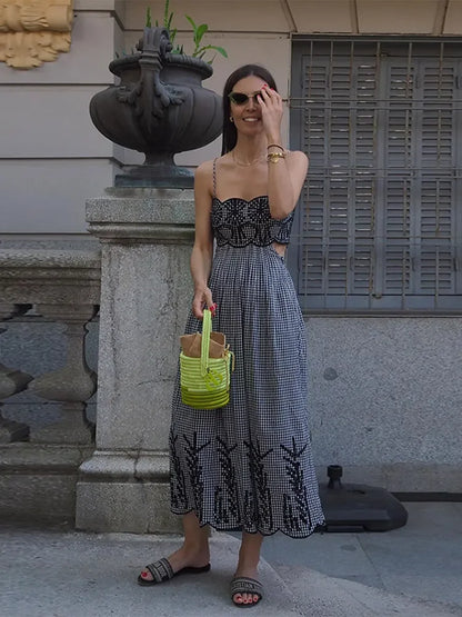 Clara - Chique geruite jurk