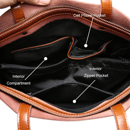 diana™ – klassisk tote taske i læderlook