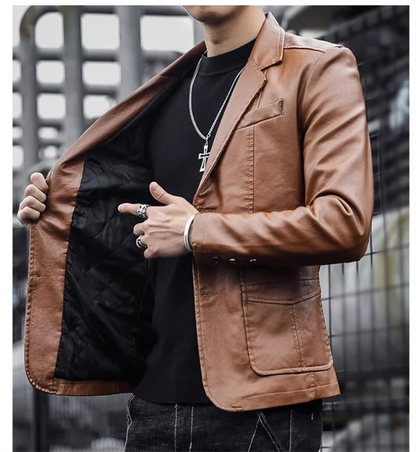 Rasmus™ Urban – Slim-Fit Blazer aus Kunstleder (mehrere Farben)